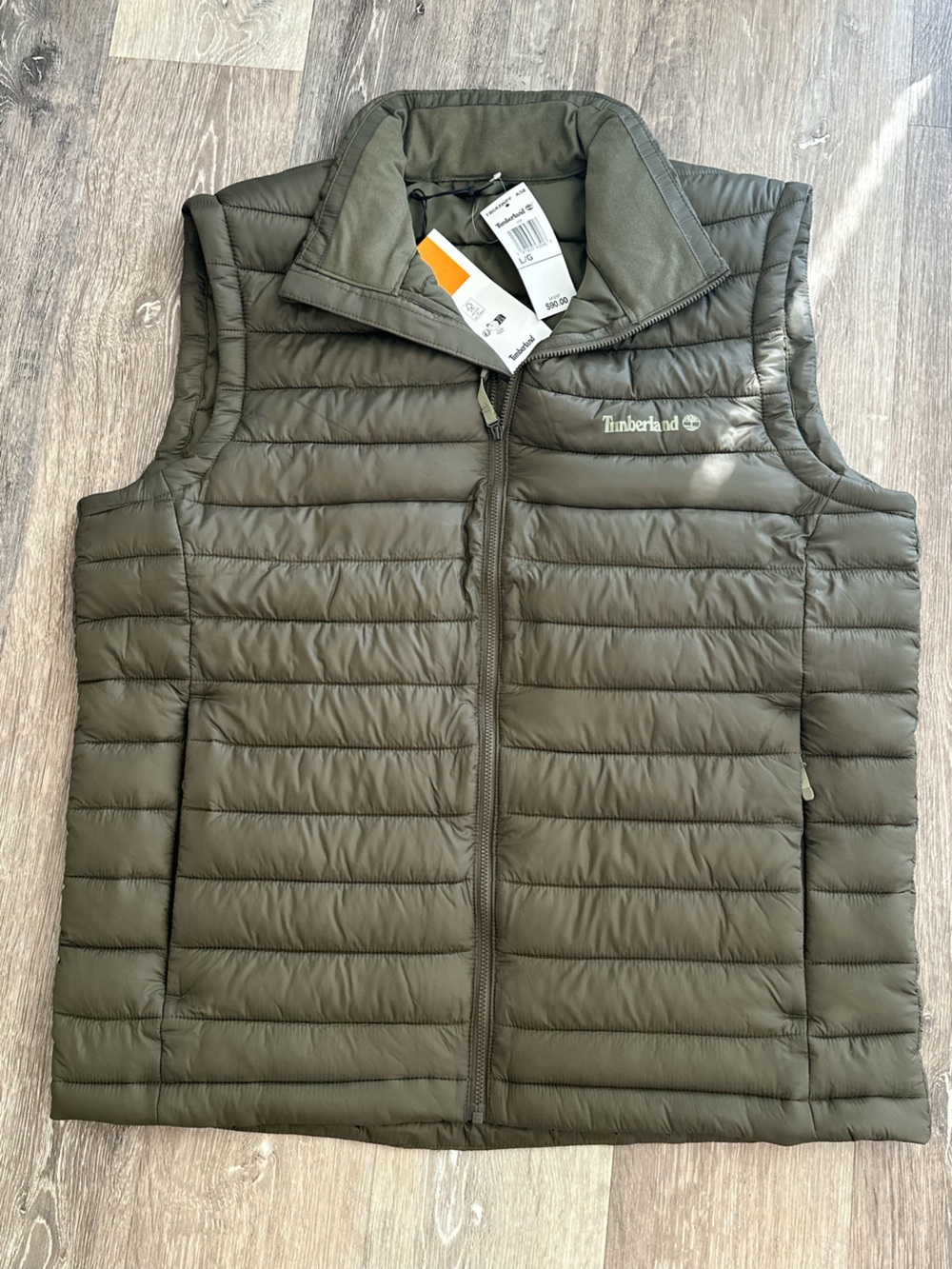NWT Timberland Men’s Axis Peak Puffer Vest Dark Green size L